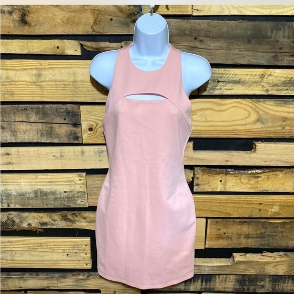 NWT Alice + Olivia English Rose Pink Gara Cutout Mini Dress Size 8